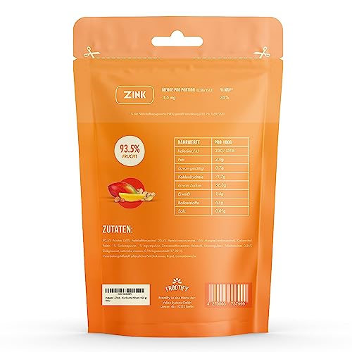 Zink Ingwer Kurkuma Frootie Shots unterstützt das Immunsystem (142 g)