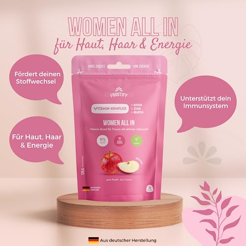Women All In aus purer Frucht mit Biotin, Zink & weiteren Hautvitaminen (125g)