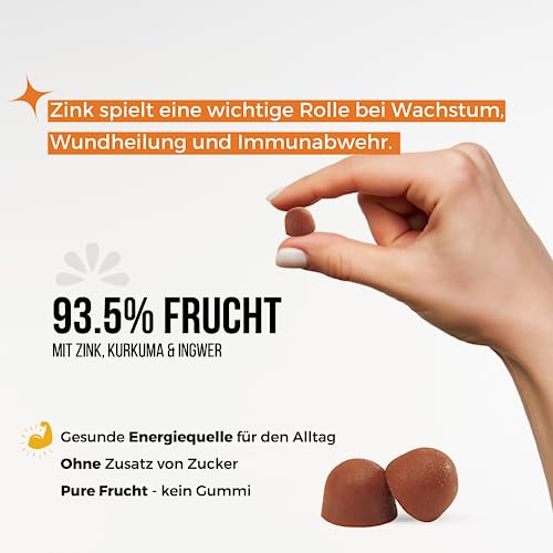 Zink Ingwer Kurkuma Frootie Shots unterstützt das Immunsystem (142 g)