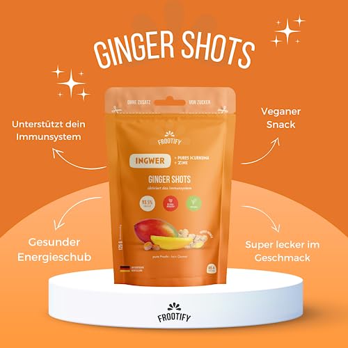Zink Ingwer Kurkuma Frootie Shots unterstützt das Immunsystem (142 g)